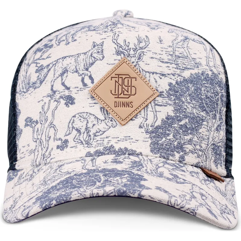 djinns-hft-deer-pattern-marinebla-trucker-cap