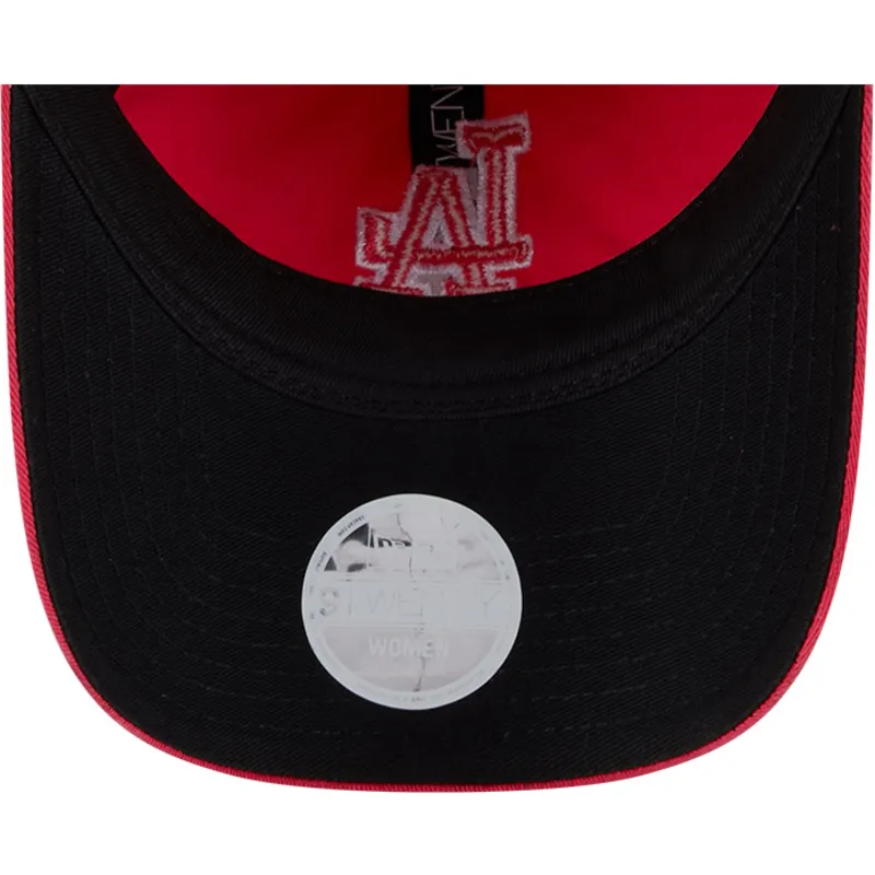 lyserod-justerbar-buet-kasket-til-kvinder-9twenty-pattern-spring-training-fan-pack-2025-fra-los-angeles-dodgers-mlb-fra-new-era