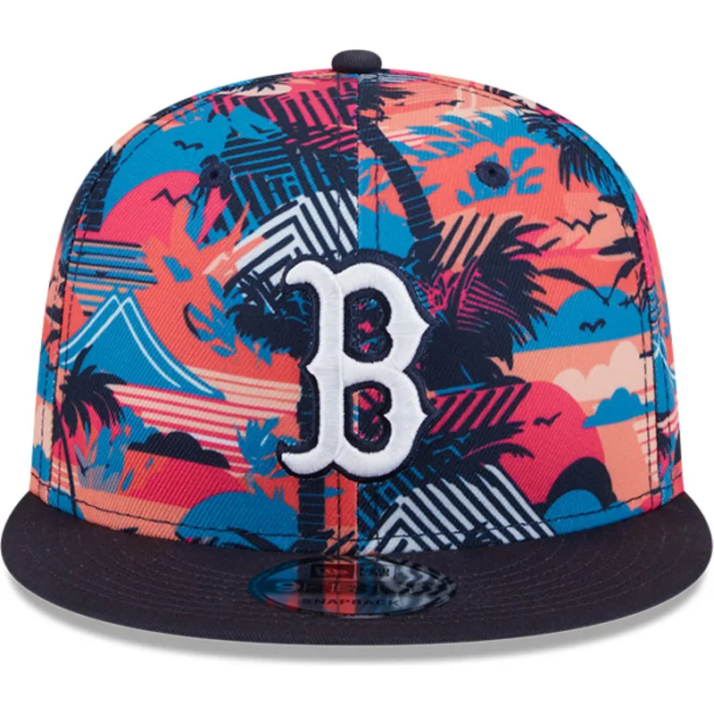 flerfarvet-flad-snapback-kasket-9fifty-printed-spring-training-fan-pack-2025-fra-boston-red-sox-mlb-fra-new-era