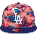 flerfarvet-flad-snapback-kasket-9fifty-printed-spring-training-fan-pack-2025-fra-los-angeles-dodgers-mlb-fra-new-era