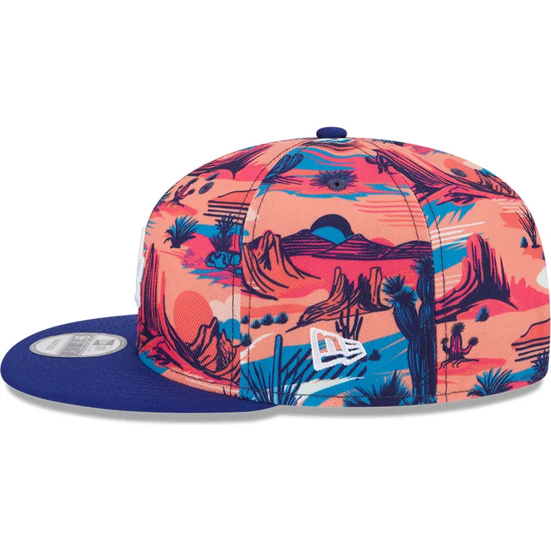 flerfarvet-flad-snapback-kasket-9fifty-printed-spring-training-fan-pack-2025-fra-los-angeles-dodgers-mlb-fra-new-era