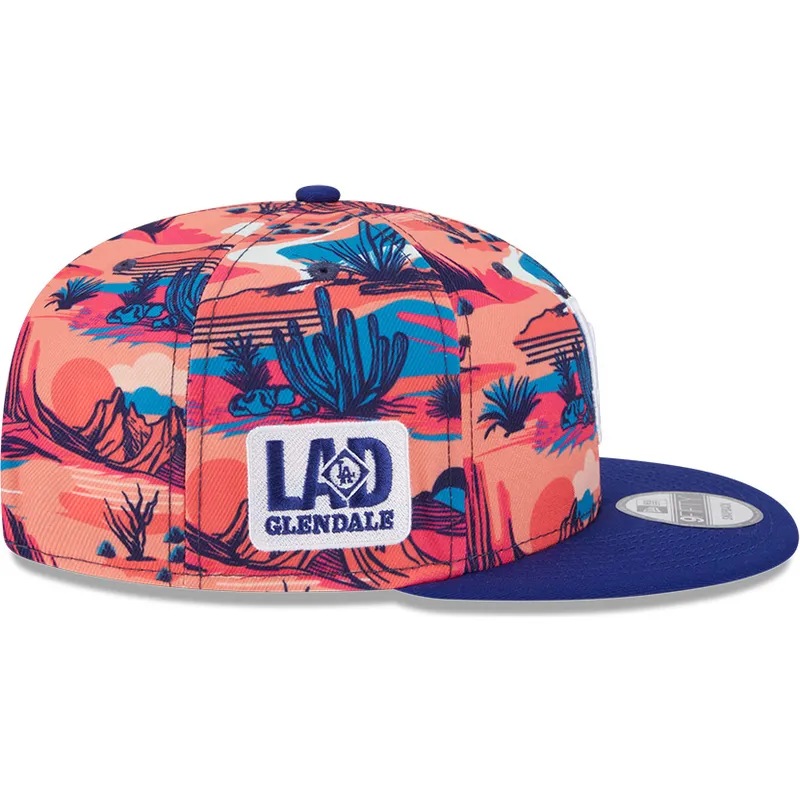 flerfarvet-flad-snapback-kasket-9fifty-printed-spring-training-fan-pack-2025-fra-los-angeles-dodgers-mlb-fra-new-era