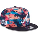 atlanta-braves-mlb-new-era-9fifty-multifarvet-snapback-flad-kasket-printed-spring-training-fan-pack-2025