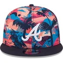 atlanta-braves-mlb-new-era-9fifty-multifarvet-snapback-flad-kasket-printed-spring-training-fan-pack-2025