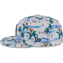 hvid-flad-snapback-kasket-9fifty-print-spring-training-fan-pack-2025-fra-new-york-yankees-mlb-fra-new-era