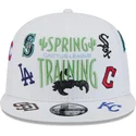 hvid-flad-snapback-kasket-9fifty-scatter-spring-training-fan-pack-2025-fra-mlb-cactus-league-logo-fra-new-era