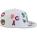 hvid-flad-snapback-9fifty-scatter-spring-training-fan-pack-2025-med-mlb-cactus-league-logo-fra-new-era