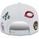 hvid-flad-snapback-kasket-9fifty-scatter-spring-training-fan-pack-2025-fra-mlb-cactus-league-logo-fra-new-era