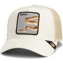 gorra-trucker-beige-serpiente-menace-deadly-companion-core-canvas-the-farm-de-goorin-bros