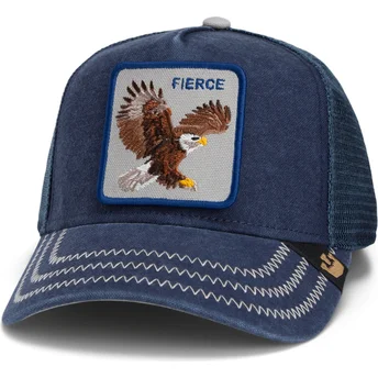 Goorin Bros. Fierce Bird Of Prey Core Canvas The Farm marineblå trucker kasket med ørn