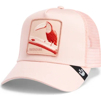 Rosa trucker kasket Tucan Paradis Toucan Mirage Chroma Wave The Farm fra Goorin Bros.