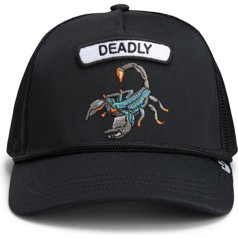 trucker-kasket-sort-skorpion-gb2-deadly-scorp-the-rocker-the-farm-fra-goorin-bros