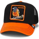 sort-og-orange-trucker-kasket-med-fuglemotiv-the-diehard-bird-fab-farm-fra-goorin-bros