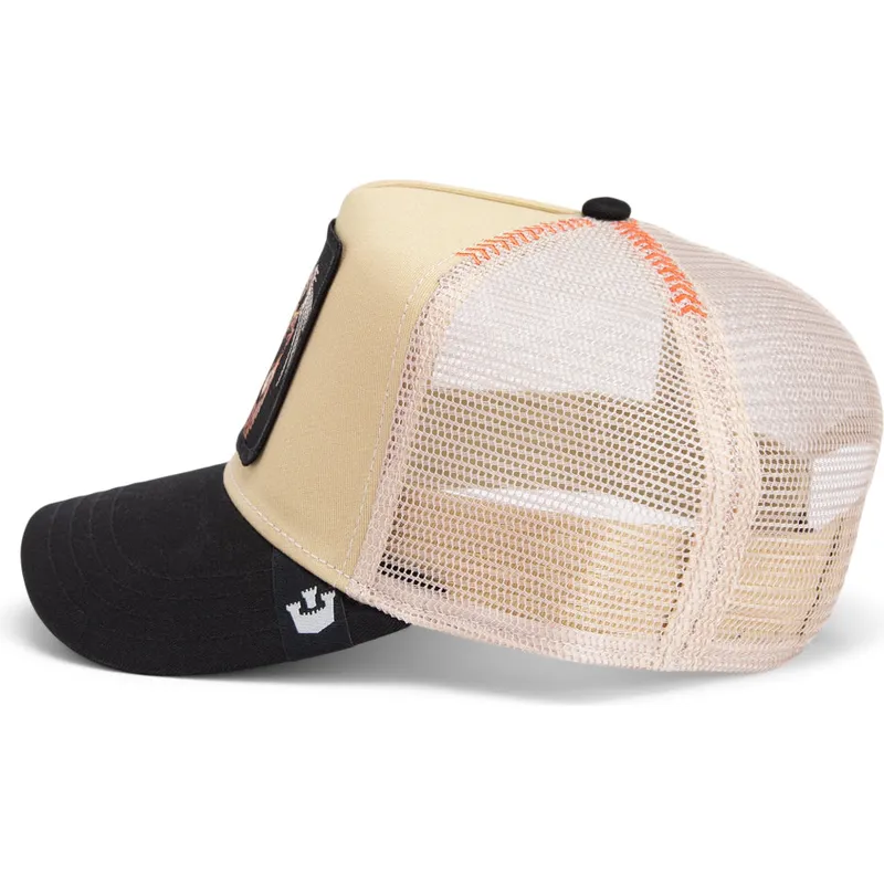 trucker-kasket-beige-og-sort-sael-the-slick-seal-fab-farm-fra-goorin-bros