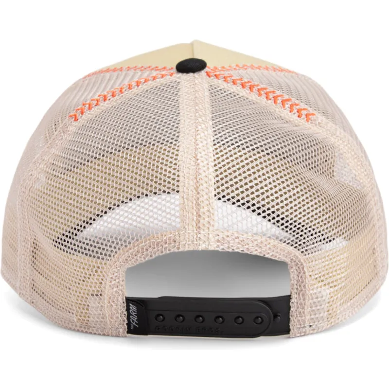 trucker-kasket-beige-og-sort-sael-the-slick-seal-fab-farm-fra-goorin-bros