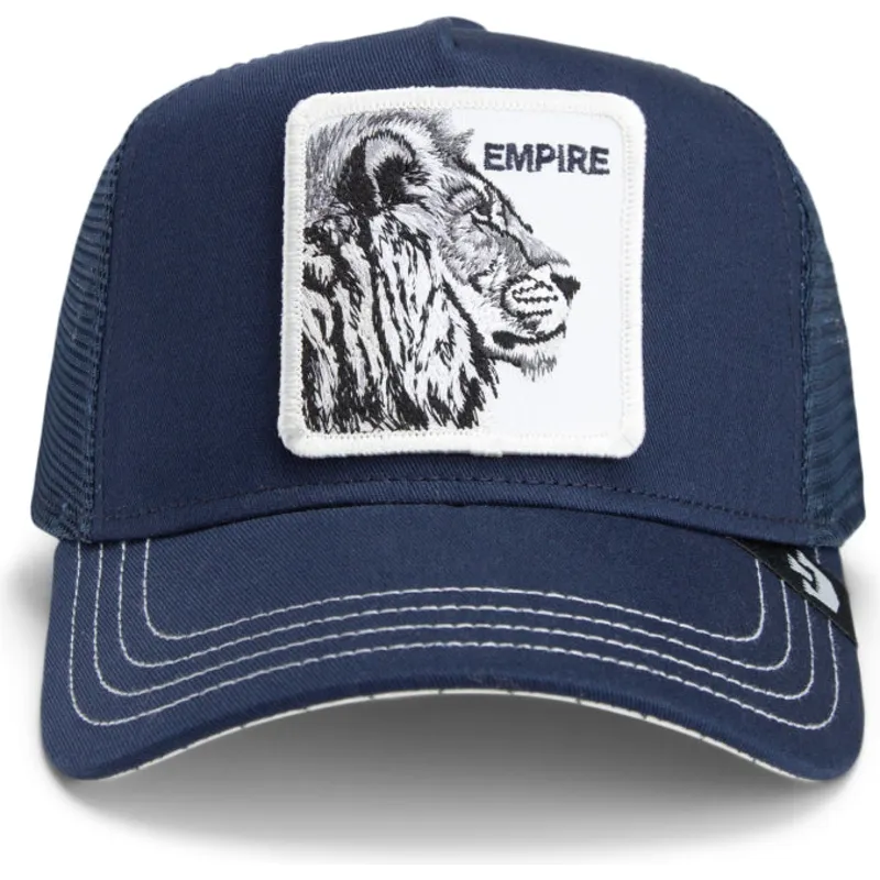 trucker-kasket-marinebla-love-the-empire-lion-fab-farm-fra-goorin-bros
