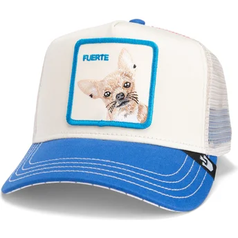 Trucker kasket beige og blå chihuahua hund The Fuerte Dog Fab Farm fra Goorin Bros.
