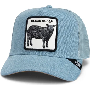 Goorin Bros. The Black Sheep Global Core Denim The Farm blå trucker kasket med får.