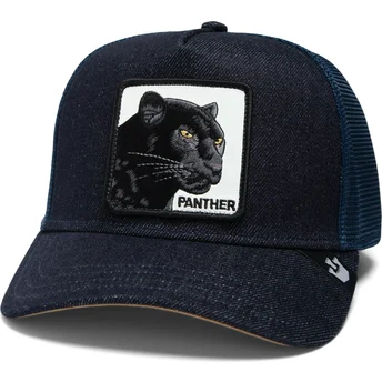 Trucker-kasket marineblå panter The Panther Global Core Denim The Farm fra Goorin Bros.