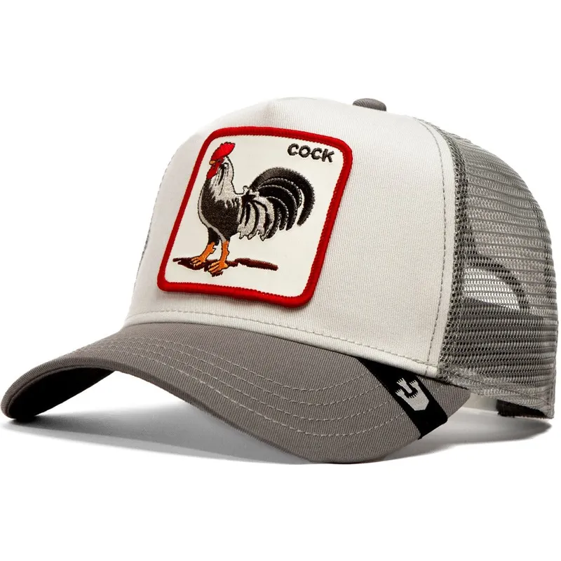 gra-trucker-kasket-med-hane-the-cock-global-core-the-farm-fra-goorin-bros