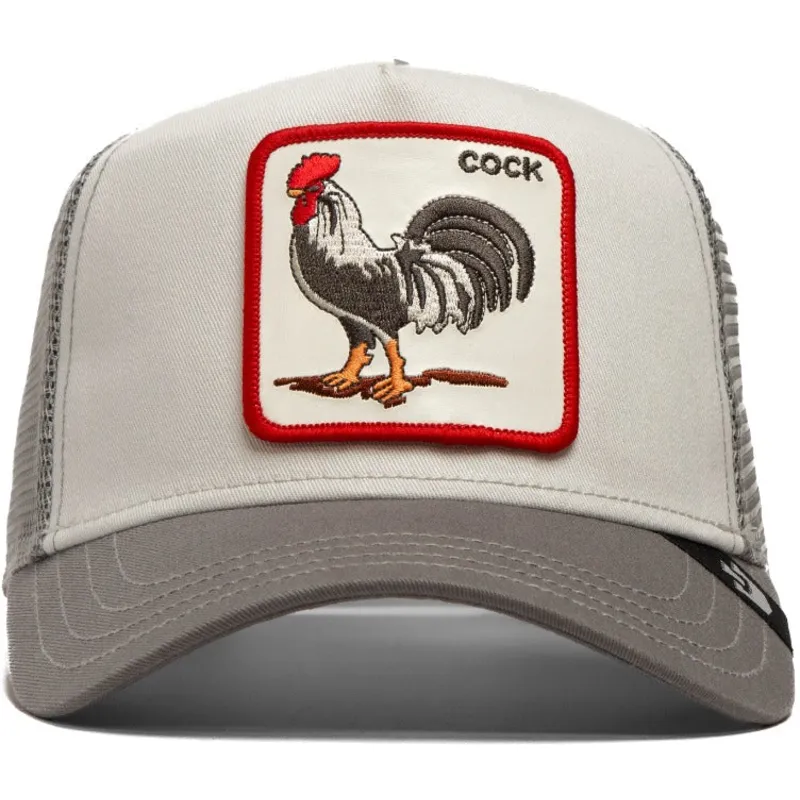 gra-trucker-kasket-med-hane-the-cock-global-core-the-farm-fra-goorin-bros