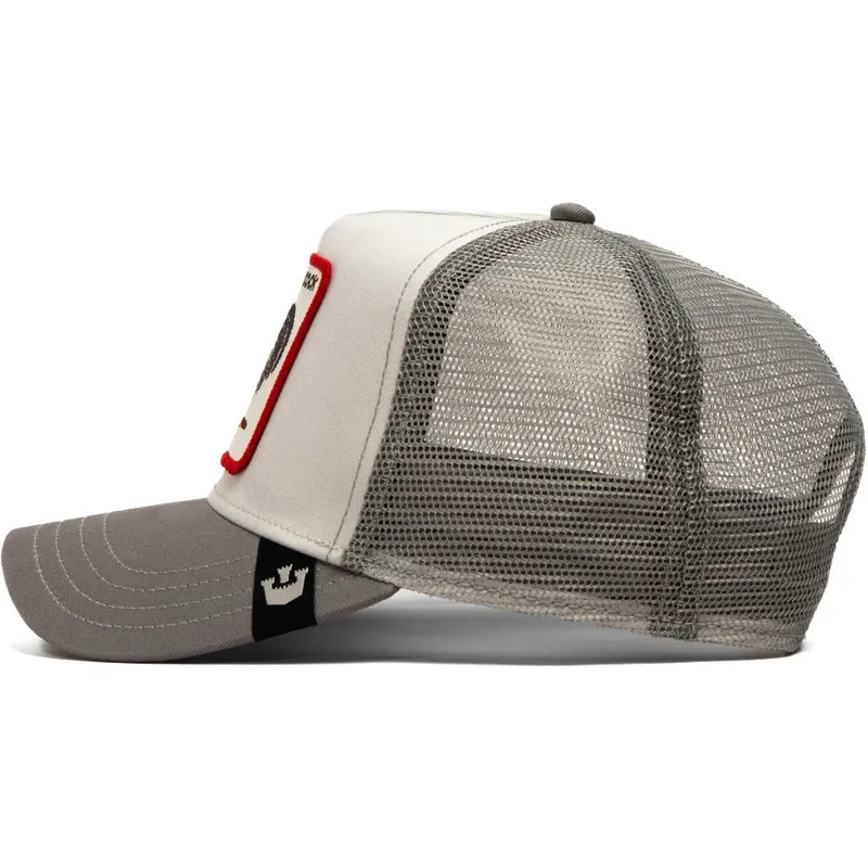 gra-trucker-kasket-med-hane-the-cock-global-core-the-farm-fra-goorin-bros