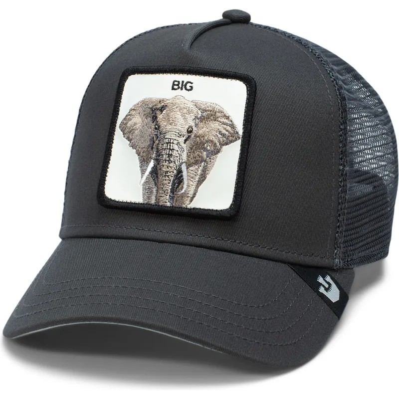 trucker-kasket-sort-elefant-the-big-elephant-global-core-the-farm-fra-goorin-bros