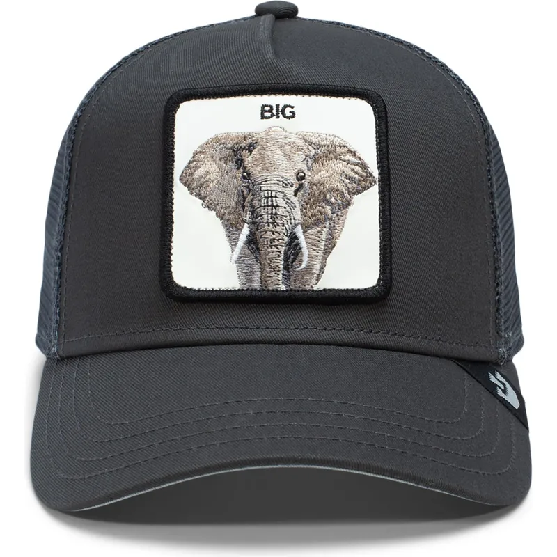 trucker-kasket-sort-elefant-the-big-elephant-global-core-the-farm-fra-goorin-bros