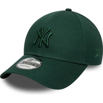 Justerbar grøn krummet kasket med grønt logo 9FORTY Colour Pack fra New York Yankees MLB af New Era