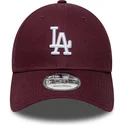 justerbar-9forty-colour-pack-bordeaux-buet-kasket-fra-los-angeles-dodgers-mlb-af-new-era