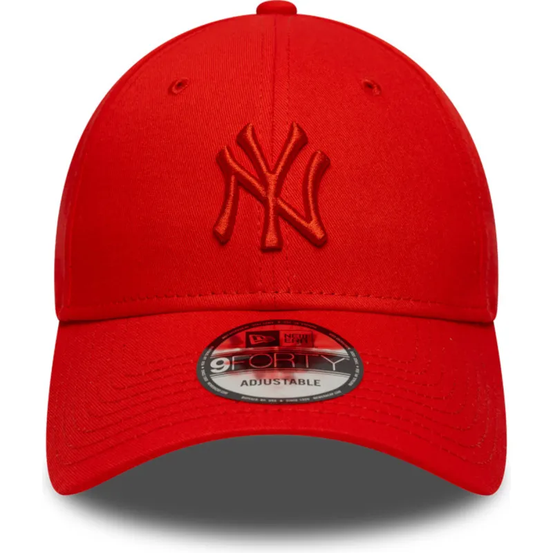 rod-justerbar-curved-kasket-med-rodt-logo-9forty-colour-pack-fra-new-york-yankees-mlb-fra-new-era