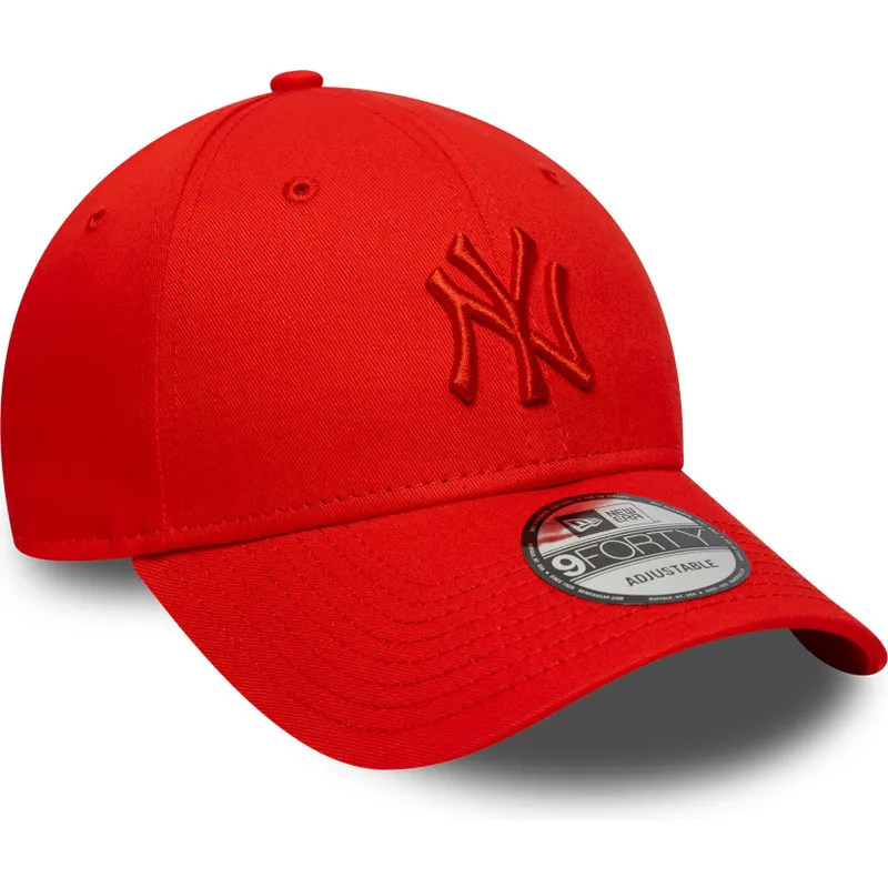 rod-justerbar-curved-kasket-med-rodt-logo-9forty-colour-pack-fra-new-york-yankees-mlb-fra-new-era