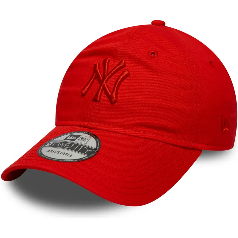 rod-justerbar-buet-kasket-med-rodt-logo-9twenty-colour-pack-fra-new-york-yankees-mlb-fra-new-era