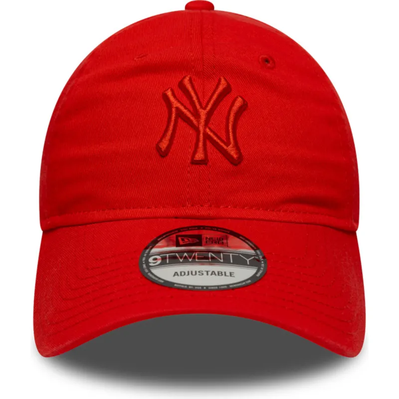 rod-justerbar-buet-kasket-med-rodt-logo-9twenty-colour-pack-fra-new-york-yankees-mlb-fra-new-era