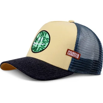 Beige og blå trucker-kasket Tiny Waves Big Smiles HFT fra Coastal
