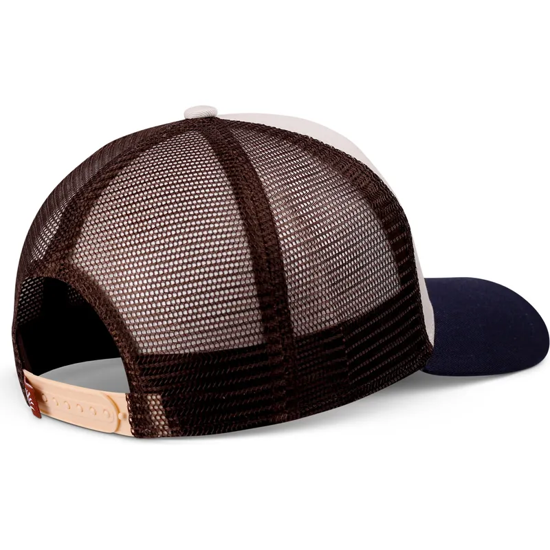 beige-og-marinebla-trucker-kasket-surf-and-smile-hft-fra-coastal