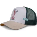 hvid-gron-og-beige-trucker-kasket-venus-bay-hft-fra-coastal