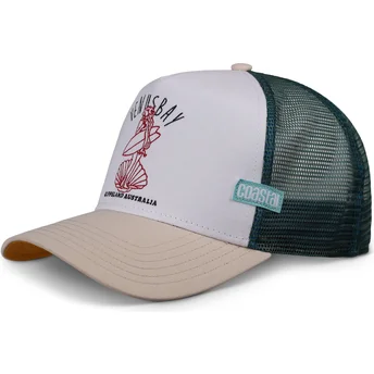 Hvid, grøn og beige Venus Bay HFT trucker kasket fra Coastal