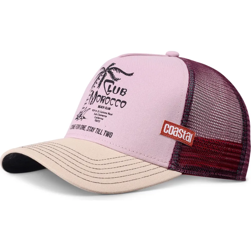 trucker-kasket-pink-og-beige-club-morocco-hft-fra-coastal
