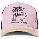 rosa-og-beige-trucker-kasket-club-morocco-hft-fra-coastal