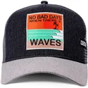 sort-og-gra-trucker-kasket-no-bad-days-hft-fra-coastal