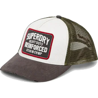 Superdry Mesh New Vintage Black hvid, grøn og sort trucker kasket