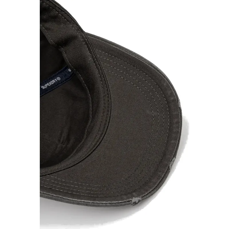 justerbar-morkegron-kurvet-kasket-graphic-dark-green-fra-superdry