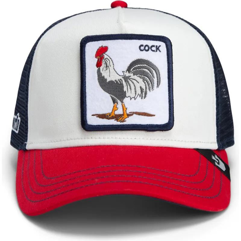 goorin-bros-cock-team-rooster-original-recipe-team-pride-the-farm-hvid-marinebla-og-rod-trucker-kasket