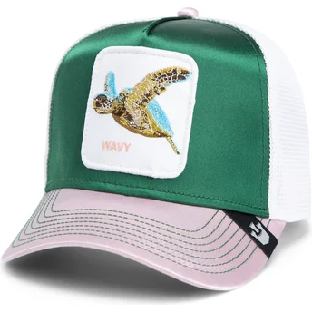 goorin-bros-turtle-wavy-allablur-great-escape-the-farm-gron-hvid-og-pink-trucker-hat