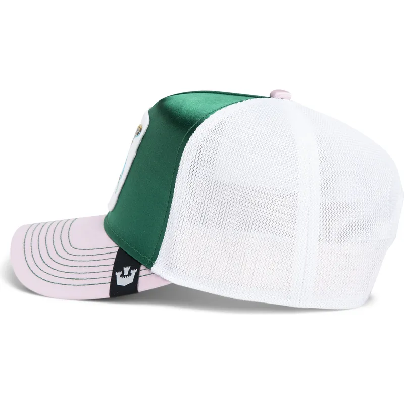 goorin-bros-turtle-wavy-allablur-great-escape-the-farm-gron-hvid-og-pink-trucker-hat