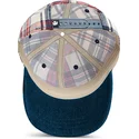 goorin-bros-buet-skaerm-opvokset-i-en-lade-papa-kasket-madras-the-farm-marinebla-og-rod-snapback-kasket