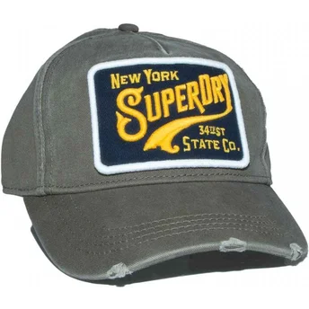 Superdry justerbar grøn buet kasket Graphic Khaki Green