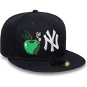 flad-marinebla-tilpasset-59fifty-food-icon-kasket-fra-new-york-yankees-mlb-af-new-era