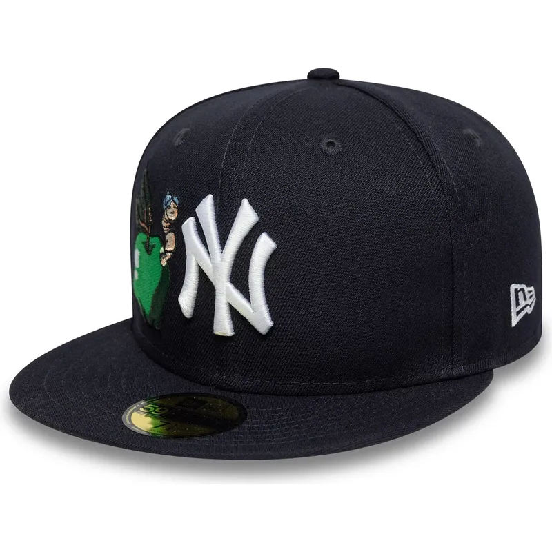 flad-marinebla-tilpasset-59fifty-food-icon-kasket-fra-new-york-yankees-mlb-af-new-era
